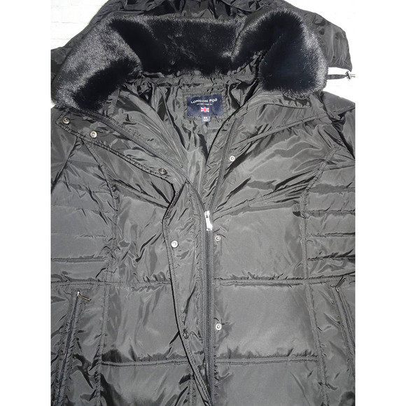 London Fog Women's Sz 3X Black Button Zipper Up Puffer Jacket No tags - Picture 7 of 11
